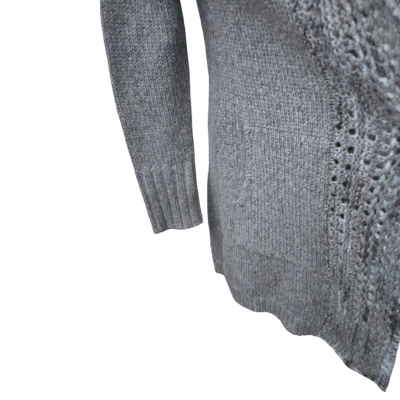 Anthropologie Angel of the North Hooded Open Front Knit Sweater Duster Small - Picture 3 of 9